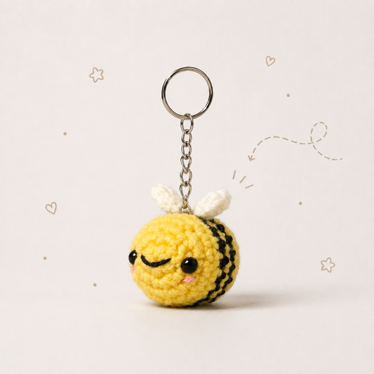 Bumblebee Crochet Keychain