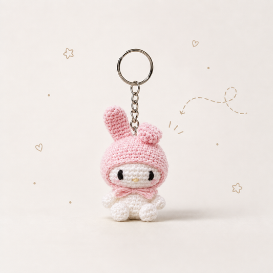 My Melody Crochet Keychain